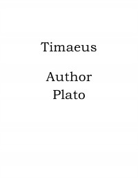 Omslagsbild: Timaeus av 