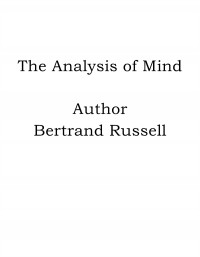 Omslagsbild: The analysis of mind av 