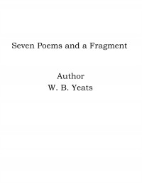Omslagsbild: Seven poems and a fragment av 