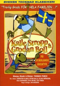 Omslagsbild: Kalle Stropp och Grodan Boll på svindlande äventyr av 