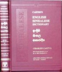 Omslagsbild: Carter's an English-Sinhalese dictionary av 