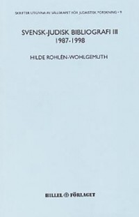 Omslagsbild: Svensk-judisk bibliografi av 