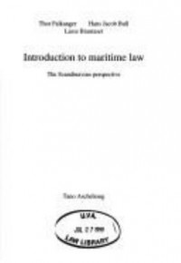 Cover art: Introduction to maritime law by 