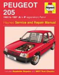 Cover art: Peugeot 205 owners workshop manual by 